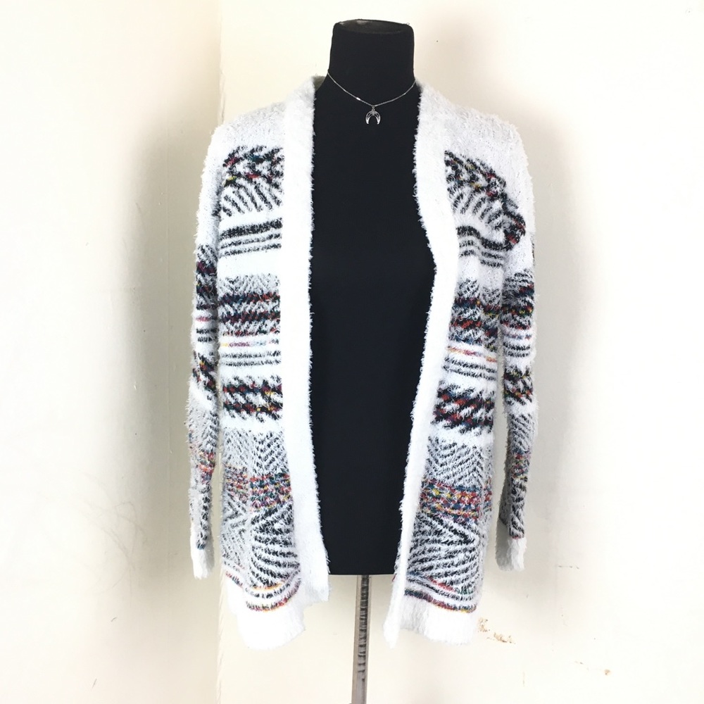 Cardigan Open Front Aztec Print Size Small - image 2